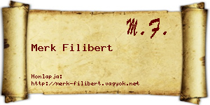 Merk Filibert névjegykártya